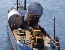 Diomede Barge Unloading